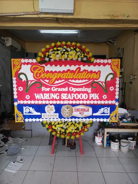 Papan Bunga Ucapan Selamat Cihara